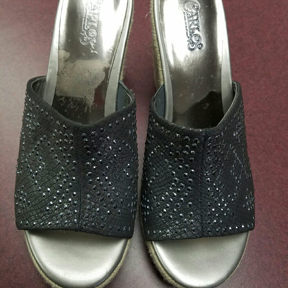 Women's Carlos Santana pewter wedge